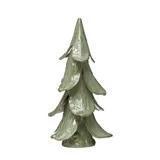 Large Green Handmade Stoneware Tree, Reactive Glaze