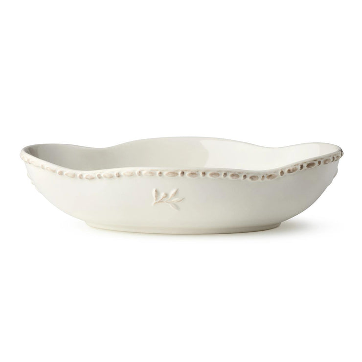 Heritage Oval Serving Bowl 12" – Curved Stoneware Grace