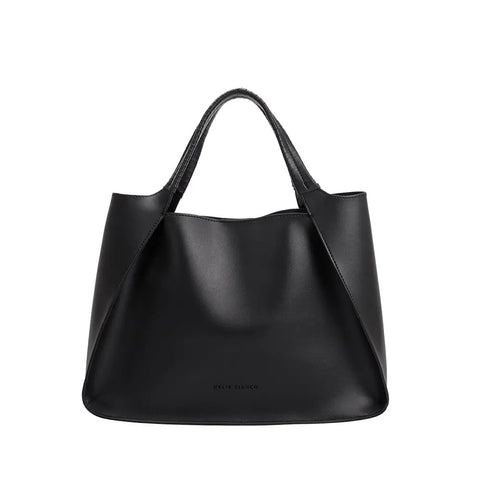 Megan Recycled Vegan Tote Bag in Black