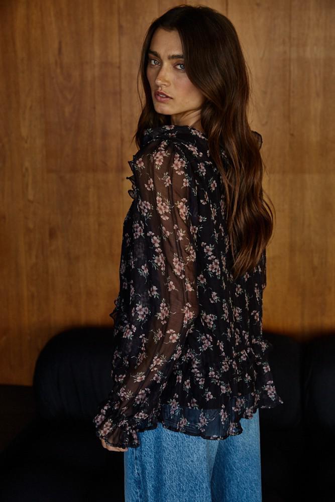 Breaking Dawn Ruffle Floral Top