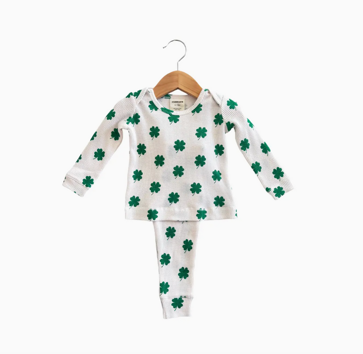 Organic Waffle 2-Piece Set, Clover