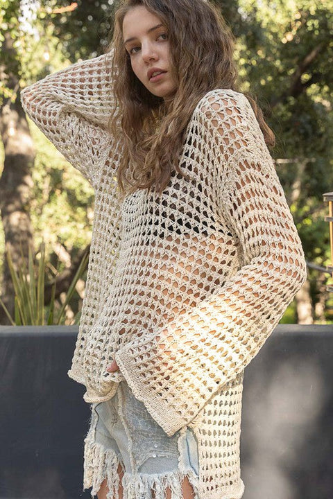 Beach Bash Cover Up Knit Natural