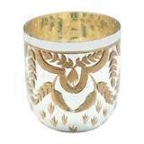 Etched Mercury Glass Tealight/Votive Holder with Design