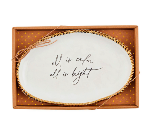 All Is Calm Sentiment Plate