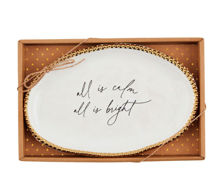 All Is Calm Sentiment Plate