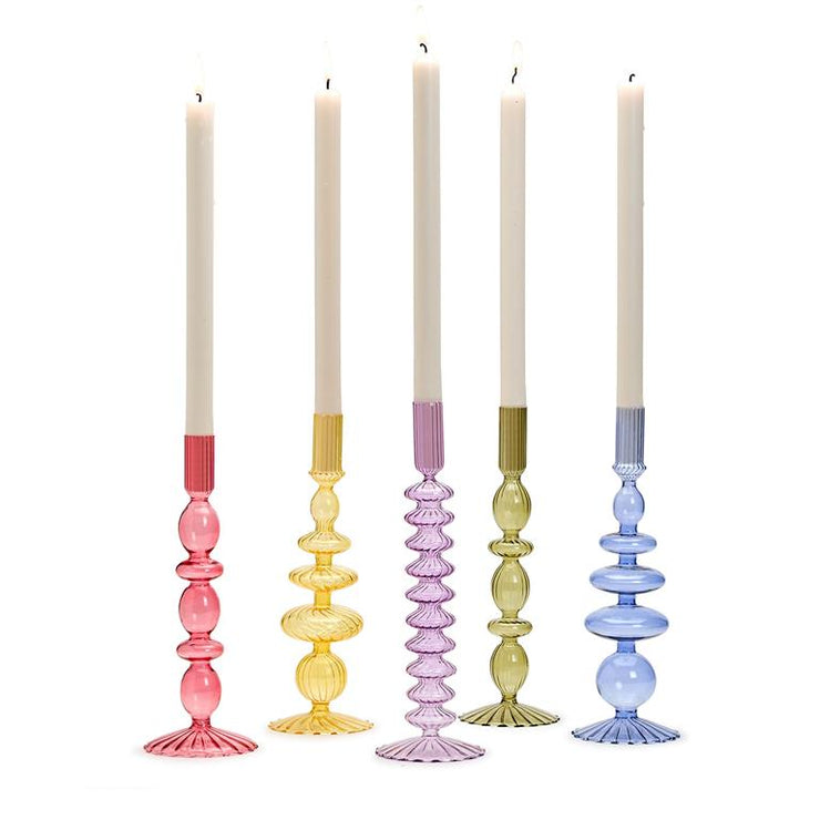 Hand-Blown Glass Candleholde