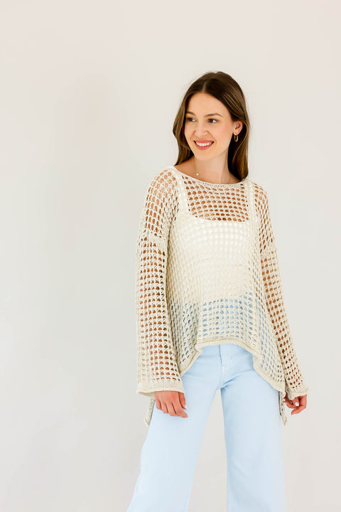 Beach Bash Cover Up Knit Natural