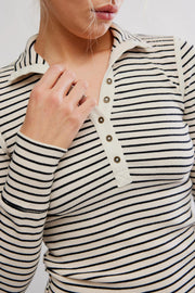Striped Lake Henley - Tea Combo
