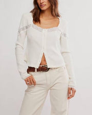 Let's Party Cardi Top - Clean Ivory