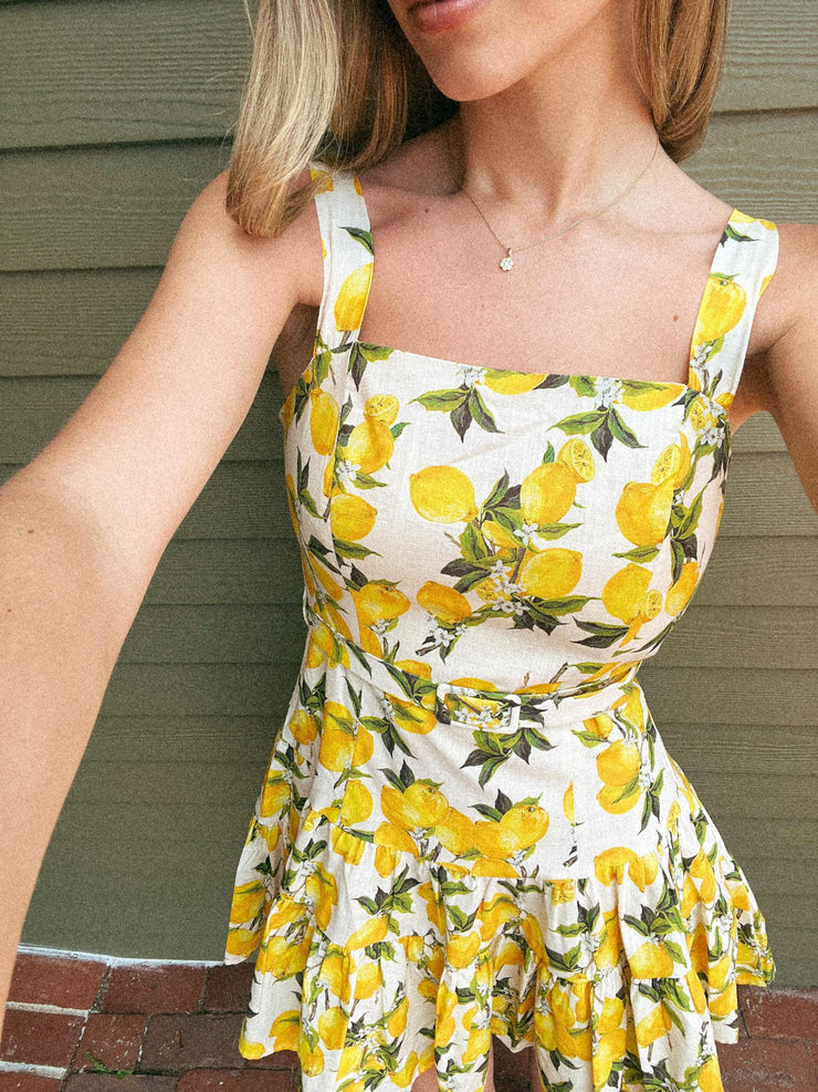 Lemon Linens Mini Dress