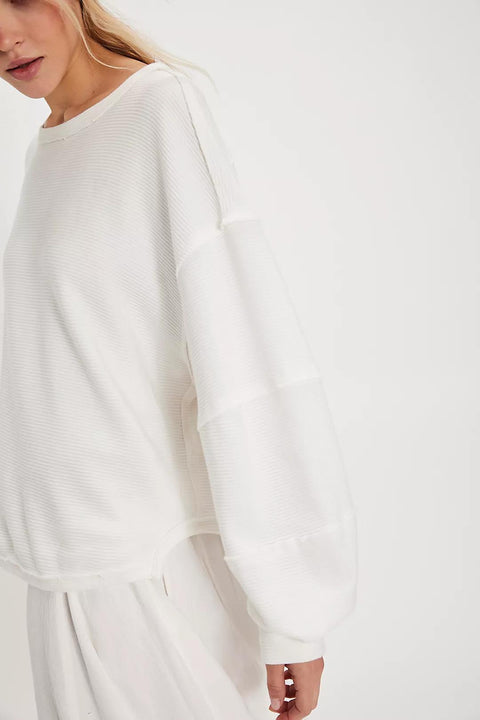 Total Eclipse Long Sleeve in Clean Ivory/White