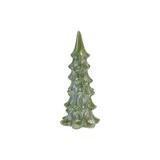 Mini Green Stoneware Tree, Reactive Glaze
