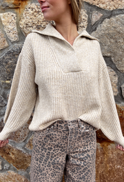 Dani Henley Sweater - Oat