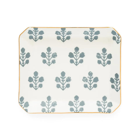 Dusty Floral Trinket Tray