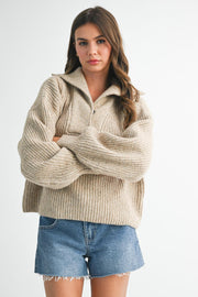 Dani Henley Sweater - Oat