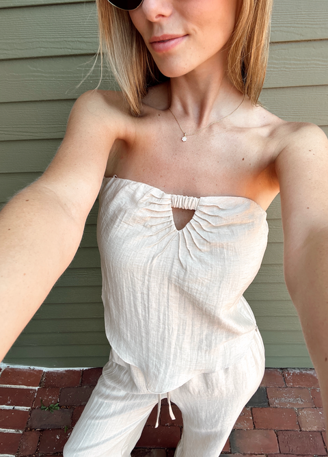 Violet Set Top - Bisque