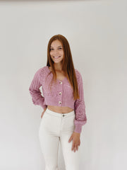 Doily Knit Button Up