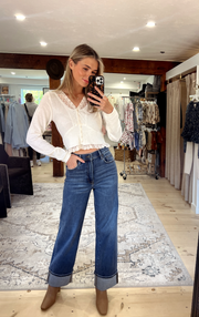 Sweet Lace Knitted Cardi - Cream