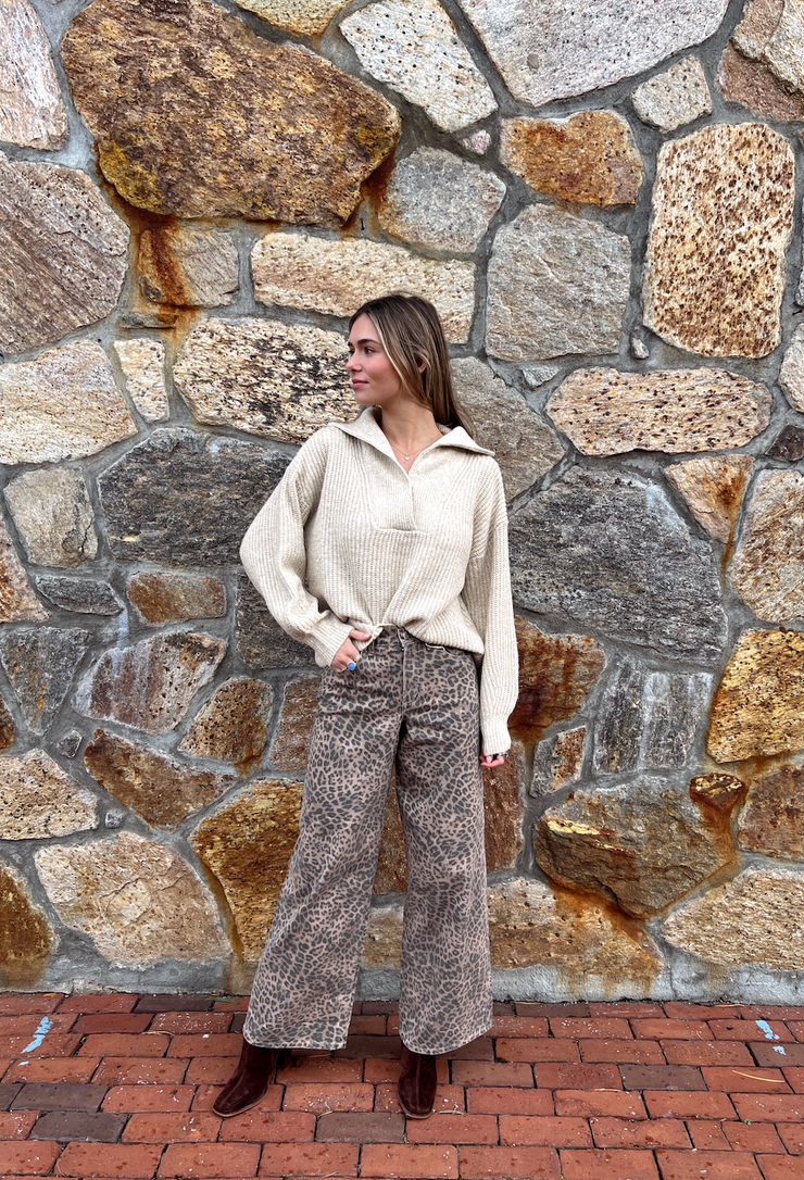 Dani Henley Sweater - Oat