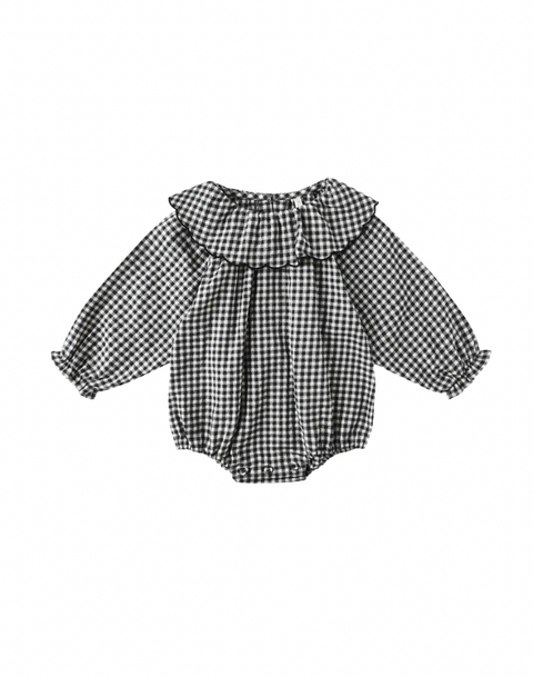 The Colette Romper - Black Gingham