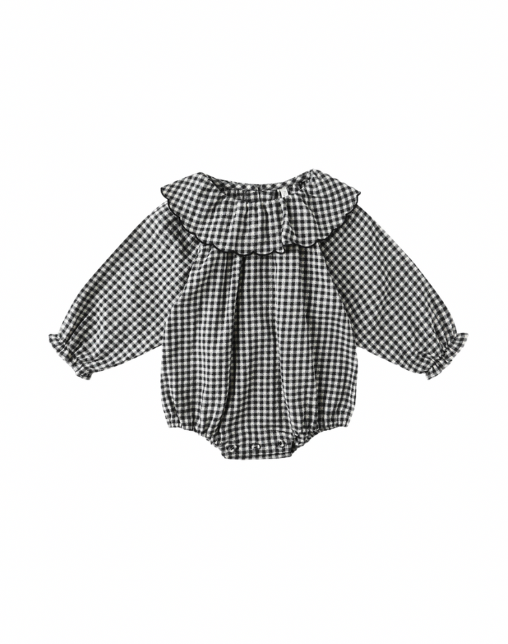 The Colette Romper - Black Gingham