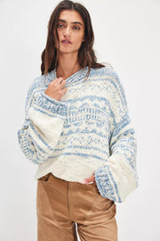 Dani Pattern Sweater in Cloud Combo