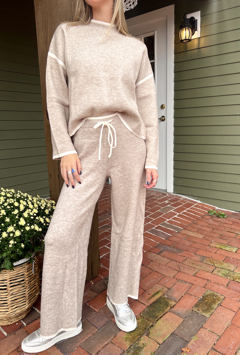 Cozy Combo Set Pant Oatmeal