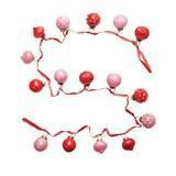 Embossed Recycled Mercury Glass Ornament Garland with Velvet Ribbon