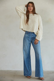 Maybell Sweater Top - Ivory