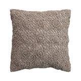 New Zealand Wool Crocheted Pillow w/ Cotton Back, Natural