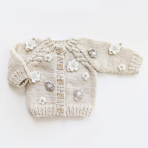 Flower Cardigan Sweater Natural Baby & Toddler
