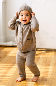 Merino Wool Baby Gift Set in Heather Brown