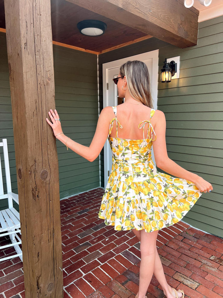 Lemon Linens Mini Dress