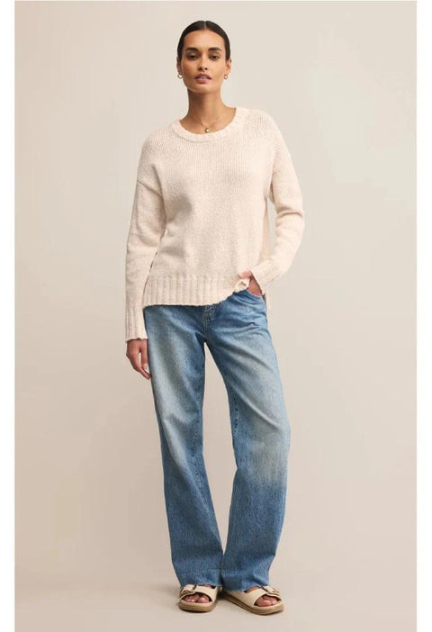 Beck Textured Sweater - Crystal