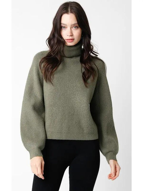 Dayna Turtleneck Sweater - Olive