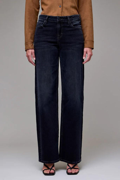 The 9635 Logan Mid Rise Dad Denim - Charcoal