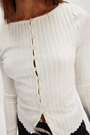 Tilly Long-Sleeve Cardi Ivory