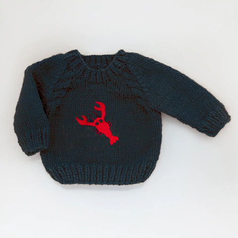 Navy Lobster Sweater For Baby & Toddler