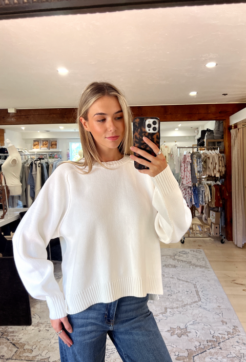 Spring Street Pullover - Optic White