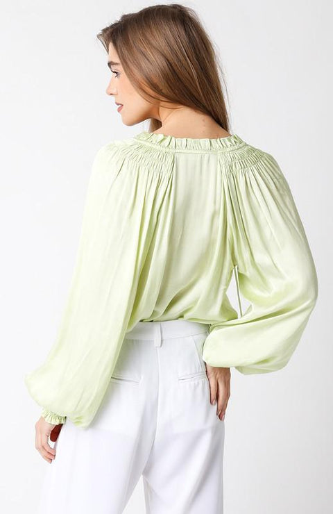 Dew A Little Dance Blouse Honeydew