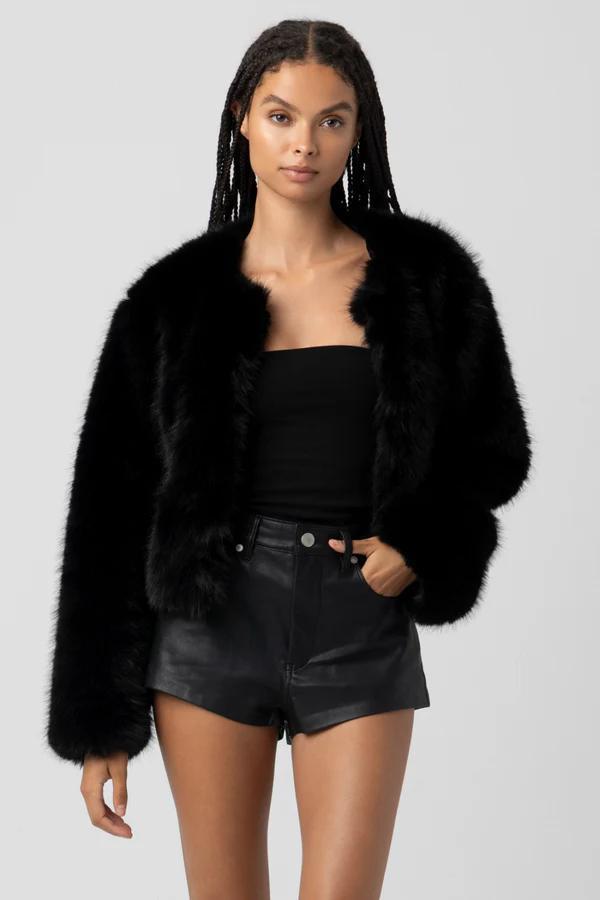 Cash Flow Fur Jacket - Black
