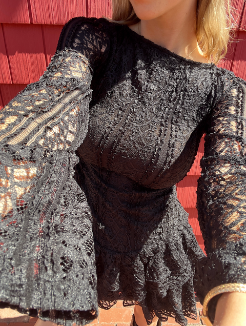 Tabby Lace Mini in Black