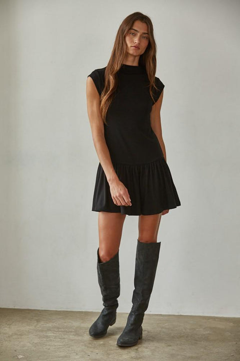 Harlow Mock Flare Mini Dress