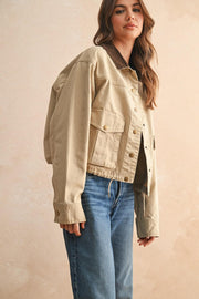 Working Girl Utility Jacket - Beige