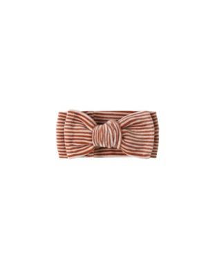 Velour Bow Headband - Candy Stripe