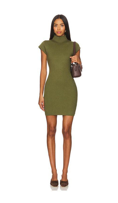 Rumi Mini Sweater Dress - Olive
