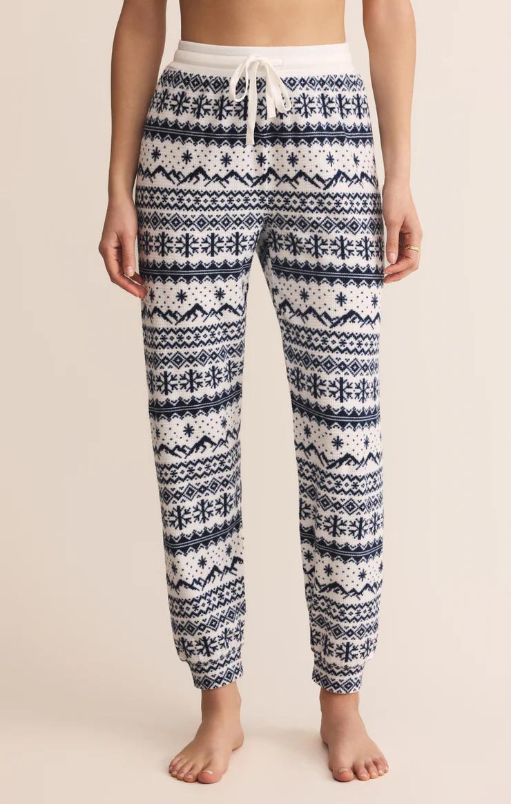 Twilight Fairisle Jogger - Vanilla Ice
