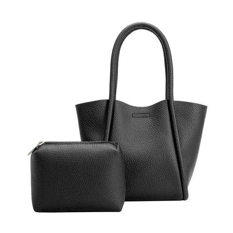 Mariah Black Recycled Vegan Tote Bag