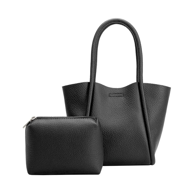 Mariah Black Recycled Vegan Tote Bag