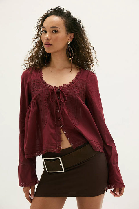Evermore Long Sleeve Top - SYRAH